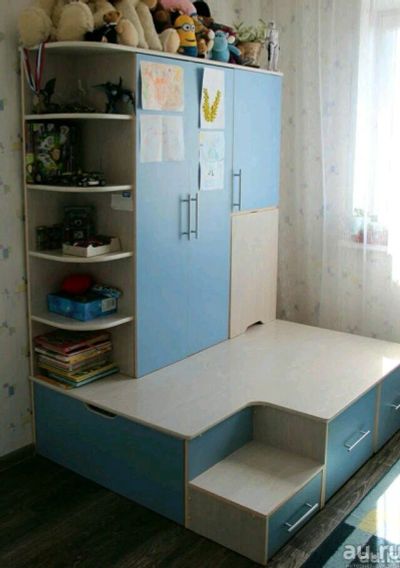 Лот: 11794799. Фото: 1. Комплект мебели (шкаф,стол,кровать... Детские кровати и кроватки