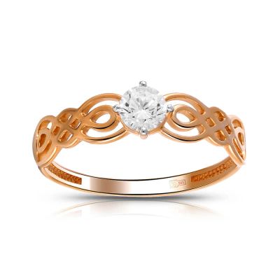 Лот: 23842488. Фото: 1. Кольцо TALANT из золота с фианитами. Кольца, перстни