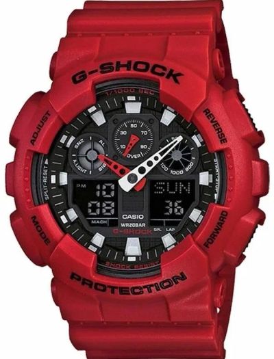 Лот: 22396317. Фото: 1. Часы Casio GA-100B-4ADR, Красный... Оригинальные наручные часы