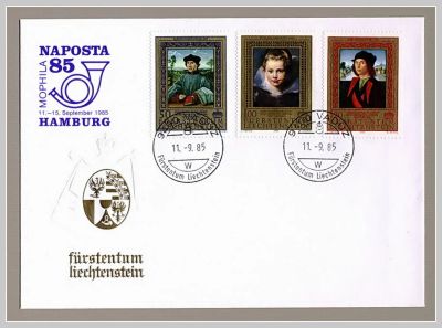 Лот: 3568190. Фото: 1. КПД Лихтенштейн. 1985г. Живопись. Открытки, конверты