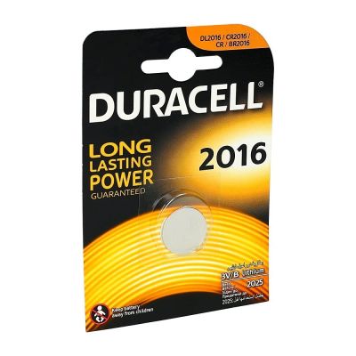 Лот: 15934506. Фото: 1. Батарейка CR2016 DURACELL 1шт... Батарейки, аккумуляторы, элементы питания
