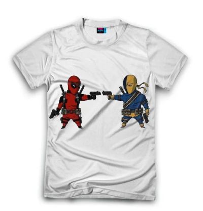 Лот: 6865613. Фото: 1. футболка Дэдпул (Deadpool) и Дэфстроук... Футболки, поло