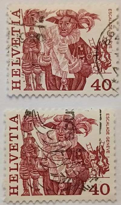 Лот: 25300877. Фото: 1. Марки_Швейцария, 40 Ct.- сентиме... Марки