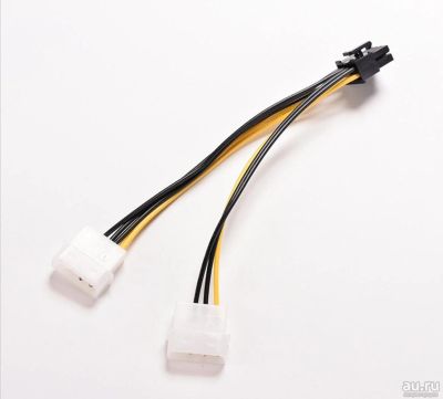 Лот: 10572955. Фото: 1. Переходник 2 Molex - 6pin на видеокарту. Шлейфы, кабели, переходники