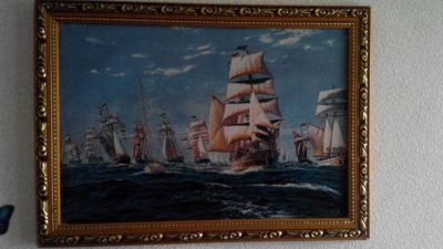 Лот: 6474543. Фото: 1. картина парусник. Другое (картины, панно)