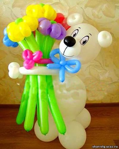 Лот: 6158124. Фото: 1. мишка с ромашками. Воздушные шары