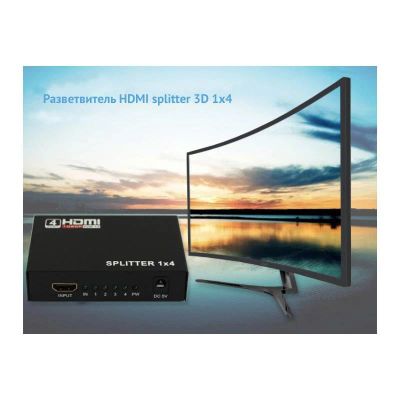 Лот: 10525818. Фото: 1. Разветвитель HDMI-HDMI splitter... Шнуры, кабели, разъёмы