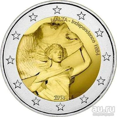 Лот: 9691227. Фото: 1. Мальта. 2 евро. 2014. 50 лет Независимости... Европа