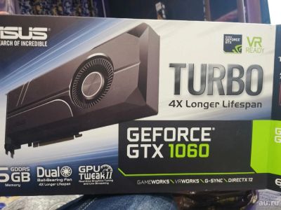 Лот: 15690736. Фото: 1. ASUS Geforce GTX 1060 Turbo. В... Видеокарты