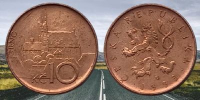 Лот: 18386034. Фото: 1. 10 крон 1993 год. Чехословакия... Европа