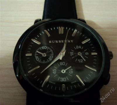 Лот: 1135288. Фото: 1. Часы "Burberry" (Реплика).Черные... Другие наручные часы