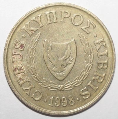 Лот: 18615445. Фото: 1. 10 центов 1998 год. Кипр. Европа