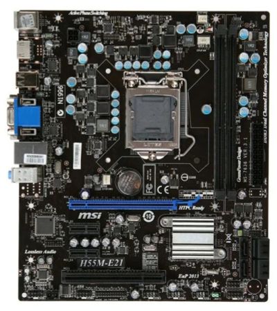 Лот: 5275211. Фото: 1. MSI H55M-E21 + Intel core i3 540... Материнские платы