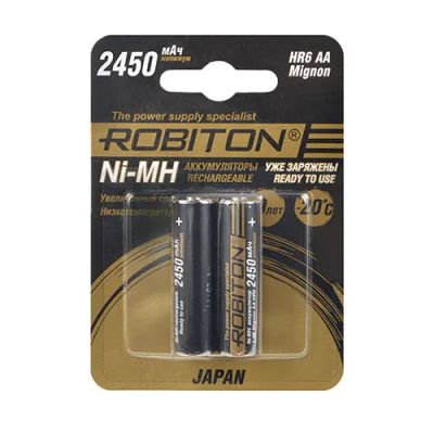 Лот: 17092237. Фото: 1. АКБ AA Robiton 2450mAh Japan 15188. Батарейки, аккумуляторы, элементы питания