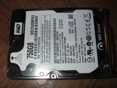 Лот: 14910486. Фото: 1. Western Digital.750гб. Жёсткие диски (HDD)