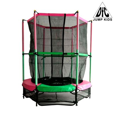 Лот: 15845986. Фото: 1. Батут DFC JUMP KIDS 55" зел/роз... Детские спортивные комплексы, батуты