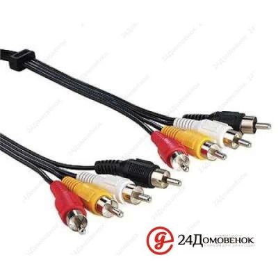 Лот: 12335452. Фото: 1. Аудио видео кабель 4 RCA - 4 RCA... Защитные стёкла, защитные плёнки