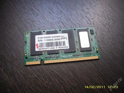 Лот: 772619. Фото: 1. SO DIMM 512 Mb, DDR 400. Оперативная память