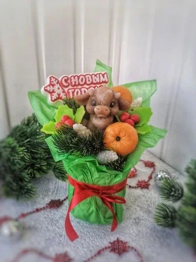 Лот: 16944006. Фото: 1. Новогодний букет. Мыло ручной... Мыло ручной работы