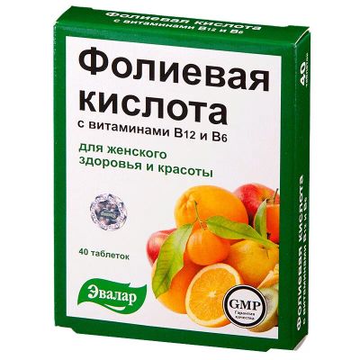 Лот: 23723510. Фото: 1. Эвалар Фолиевая кислота с витаминами... Лекарства