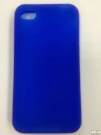 Лот: 12950081. Фото: 1. Чехол iPhone 4/ 4S Силикон Синий... Чехлы, обложки