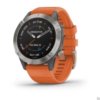 Лот: 15892988. Фото: 1. Часы Garmin Fenix 6 Sapphire титановый... Смарт-часы, фитнес-браслеты, аксессуары