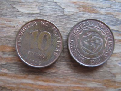 Лот: 21074961. Фото: 1. Монеты Азии. Филиппины 10 сентимо... Азия