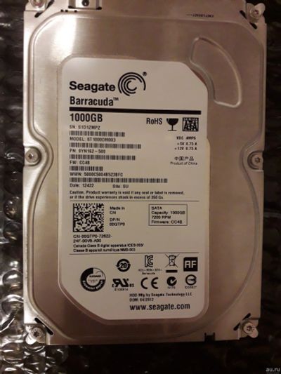 Лот: 14953717. Фото: 1. 1Tb (1000Gb) Жесткий диск HDD... Жёсткие диски (HDD)