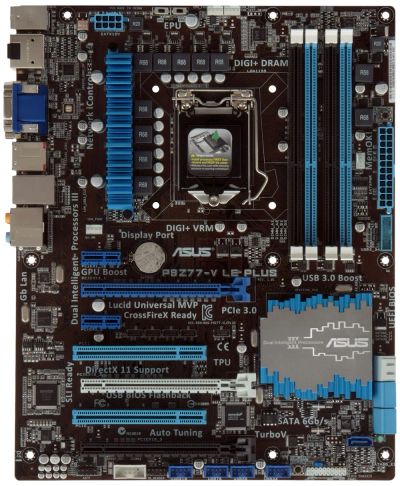 Лот: 21165548. Фото: 1. Asus P8Z77-V LE PLUS. Материнские платы