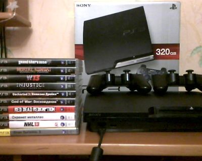 Лот: 3536789. Фото: 1. Ps3 slim, 320гб. Не прошита. 2... Игровые приставки, консоли