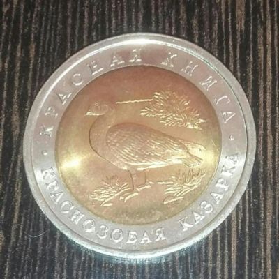Лот: 6922226. Фото: 1. Краснозобая казарка 10 рублей... Россия после 1991 года
