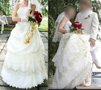 Лот: 5361200. Фото: 1. Свадебное платье+фата + перчатки... Свадебные платья