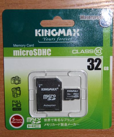 Лот: 4301535. Фото: 1. карта памяти microSD HC kingmax... Карты памяти