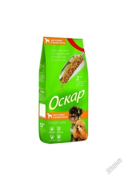 Лот: 5887079. Фото: 1. Корм Оскар для собак мелких и... Корма
