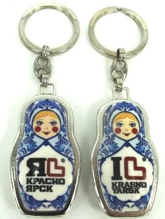 Лот: 10539411. Фото: 1. ЯЛК Брелок матрёшка голубая. Брелоки для ключей