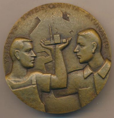 Лот: 10793258. Фото: 1. Финляндия 1978 Медаль 30 лет договора... Сувенирные