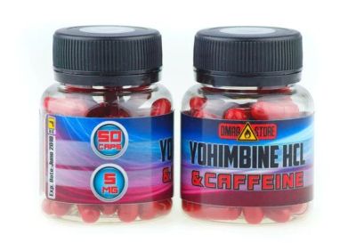 Лот: 10717401. Фото: 1. Yohimbine HCL & Caffeine 50 капсул... Спортивное питание, витамины