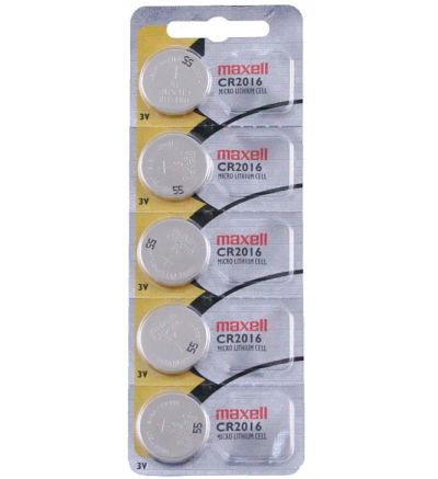 Лот: 17642560. Фото: 1. Maxell CR2016, 3V. Батарейки, аккумуляторы, элементы питания