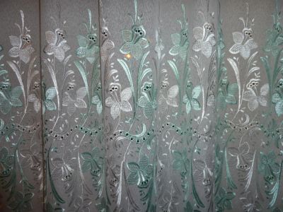 Лот: 6414157. Фото: 1. Тюль с вышивкой 6,5*2,5. Шторы, тюль