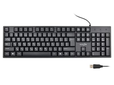 Лот: 24592787. Фото: 1. Клавиатура проводная USB Vixion... Клавиатуры и мыши
