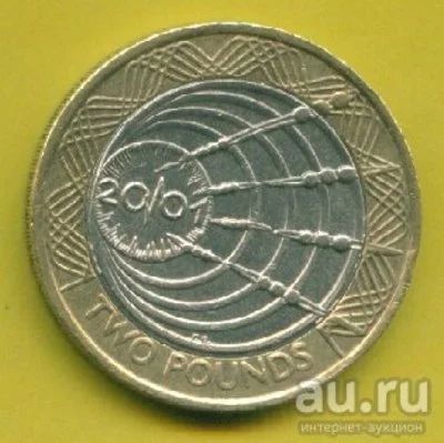 Лот: 8770980. Фото: 1. Великобритания 2 фунта 2001 Радио. Великобритания и острова