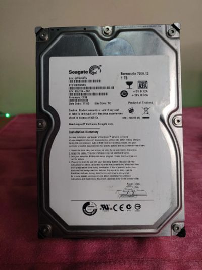 Лот: 23528084. Фото: 1. HDD 1 Тб/3.5"/7200 об/мин/Seagate. Жёсткие диски (HDD)