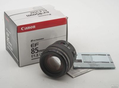 Лот: 13042302. Фото: 1. Canon EF 85 1.8 (как новый. полный... Объективы