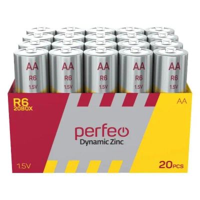 Лот: 24529523. Фото: 1. Батарейки Perfeo AA (R6), солевые... Батарейки, аккумуляторы, элементы питания