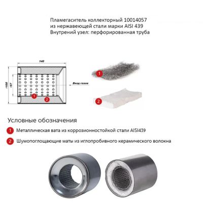 Лот: 20929154. Фото: 1. Пламегаситель вместо катализатора... Выхлопная система