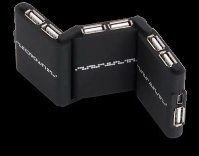 Лот: 3549355. Фото: 1. Хаб USB CROWN CMH-B08 (black... Картридеры