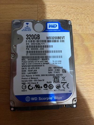 Лот: 21282500. Фото: 1. Жесткий WD 3200BEVT. Жёсткие диски (HDD)