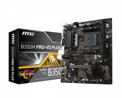 Лот: 15097074. Фото: 1. MSI B350 PRO-VD PLUS. Материнские платы