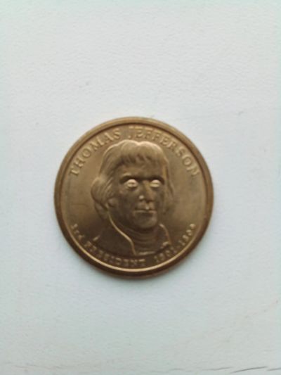 Лот: 17215734. Фото: 1. 1 lдоллар 3-й президент США Томас... Америка