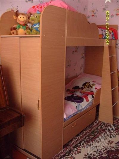 Лот: 1171596. Фото: 1. Двух-ярусная кровать. Детские кровати и кроватки